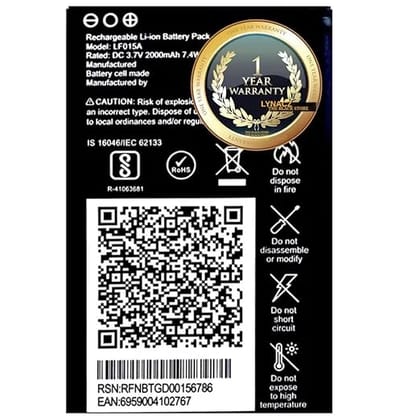 Original RBTSN37V06 Battery for Jio Keypad Mobile 3.7V 7.4Wh (2000mAh) with Warranty. Original RBTSN37V06 Battery for Jio Keypad Mobile 3.7V 7.4Wh (2000mAh) with Warranty.