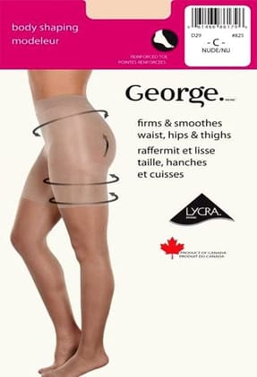 GEORGE Ladies Sexy Sheer Leg Reinforced Toe Pantyhose GEORGE Ladies Sexy Sheer Leg Reinforced Toe Pantyhose