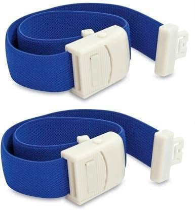 AABHA Surgical Tourniquet Elastic Belt for Blood Collection with Plastic Buckle Pack of 2 (Blue)