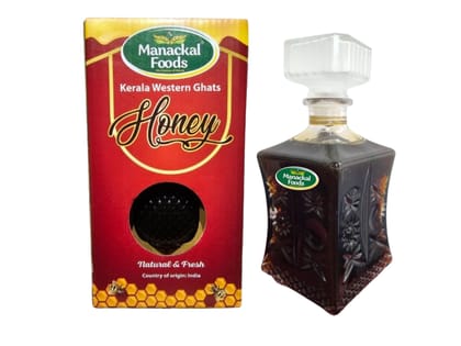 Manackal Foods Kerala Western Ghats Multi Flora Special Crystal Square 1 kg (Gift Pack) |  Pure and Natural Fresh Honey