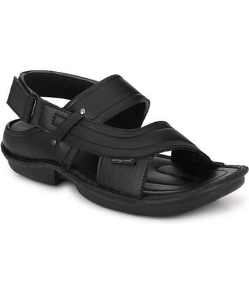 Bucik Black Synthetic Leather Sandals