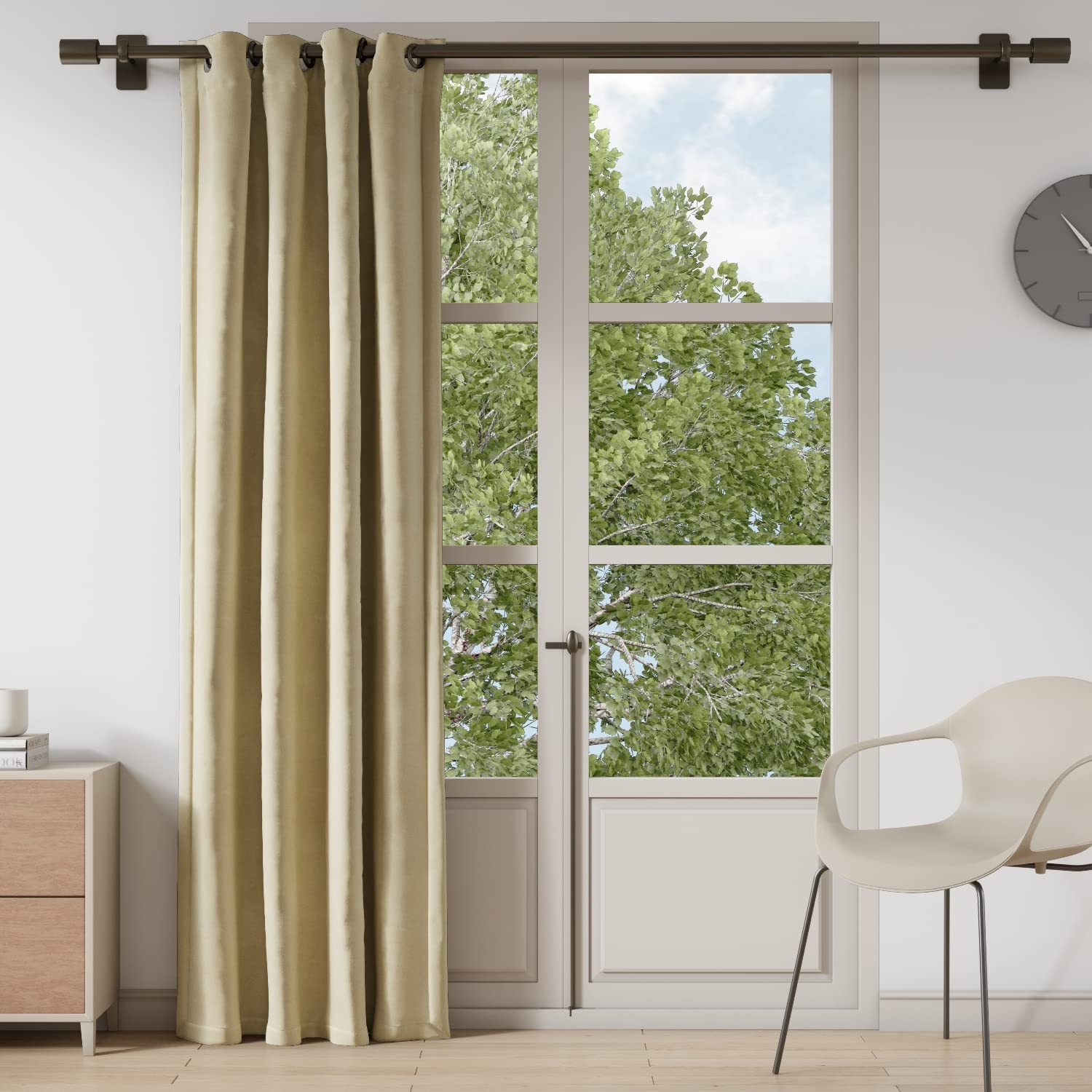 DDECOR - 100% PolyesterJacquard And Woven PatternDoor 7 Ft|135 CM X 225 CM| - Brown
