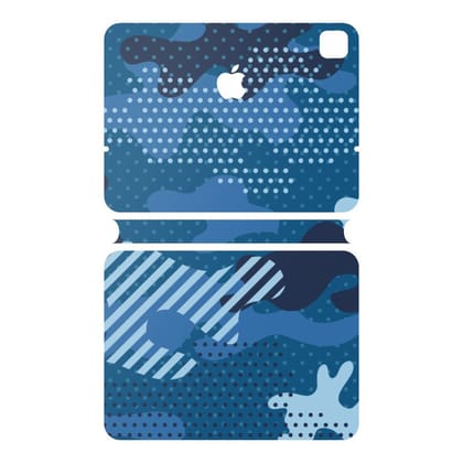 iPad Magic Keyboard Military Blue Skin