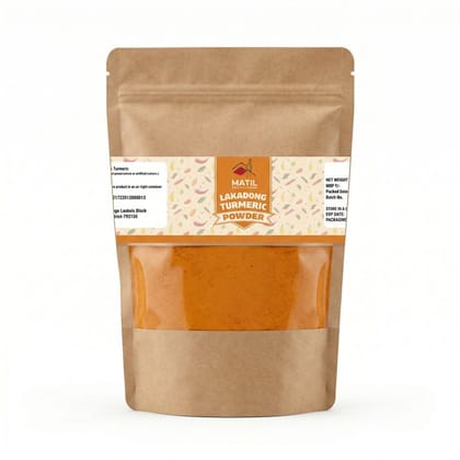 MATIL LAKADONG TURMERIC POWDER - 100 gm - One stand-up pouch