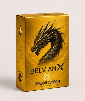 BelvianX Size Dragons Condome for Men 6 Inch – Big Size Textured Condome – Skin-Friendly – Comfortable Fit – Single Piece