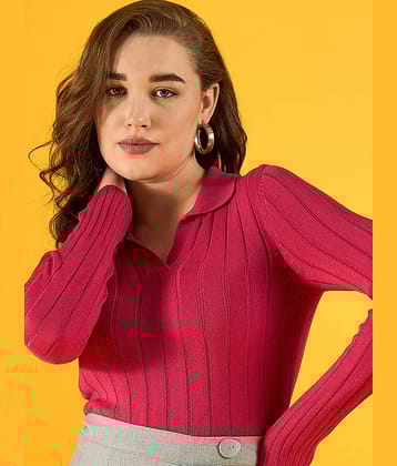 98 Degree North Cotton Regular Collar Women's Pullovers - Pink (Pack of 1)