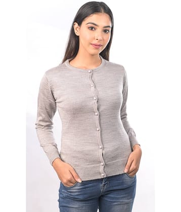 Varenyam Acrylic Grey Cardigans Dress - Single