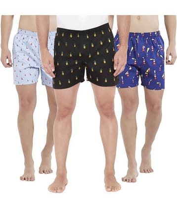 XYXX Pack of 3 Cotton Boxers For Men's ( Multi )