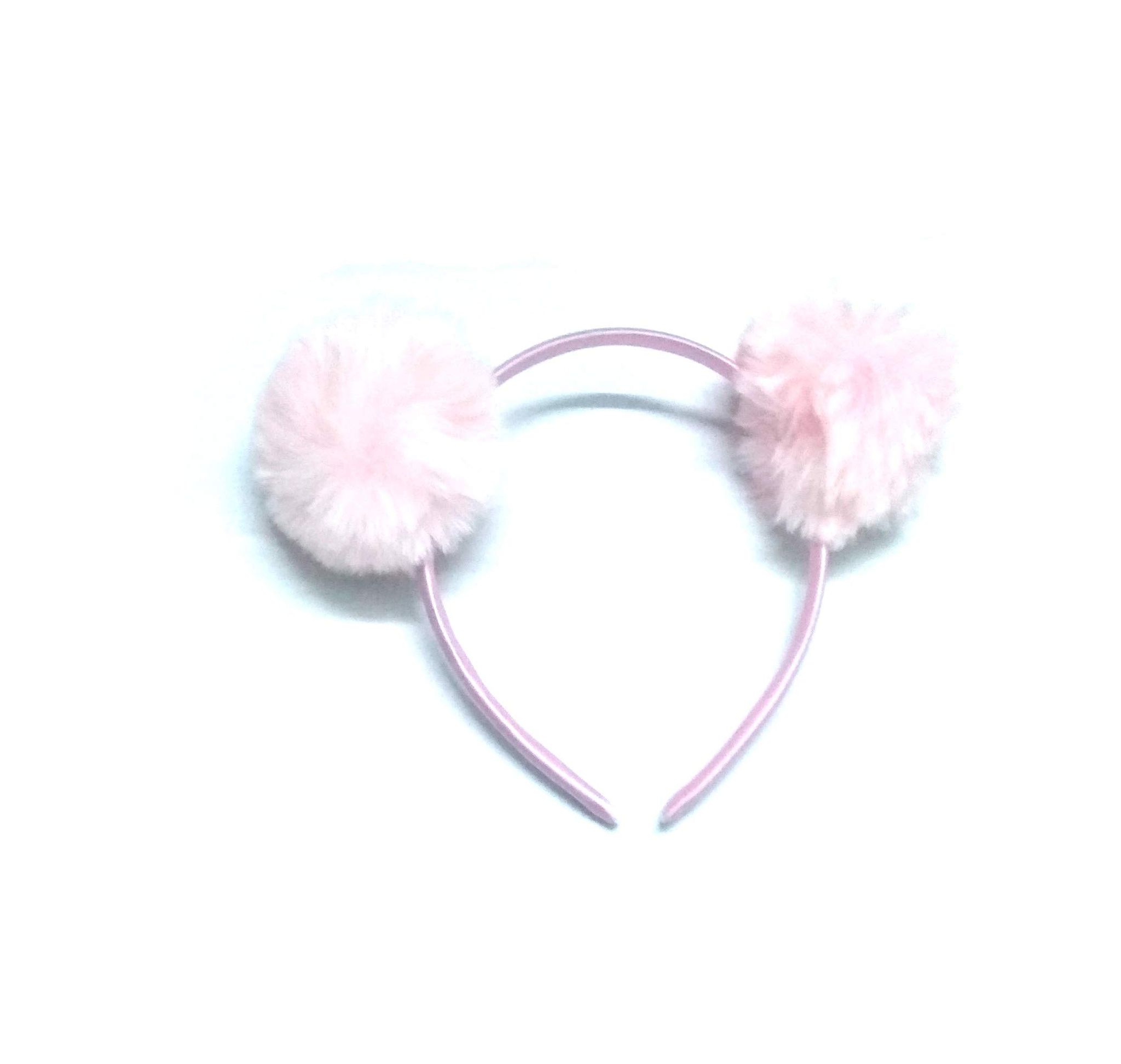 Nawani Pom Pom Fur Plastic Hairband Headband for Girls and Woman
