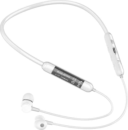 Wireless Neckband Bluetooth Earphones, Black, in-Ear Design (White) Wireless Neckband Bluetooth Earphones, Black, in-Ear Design (White)