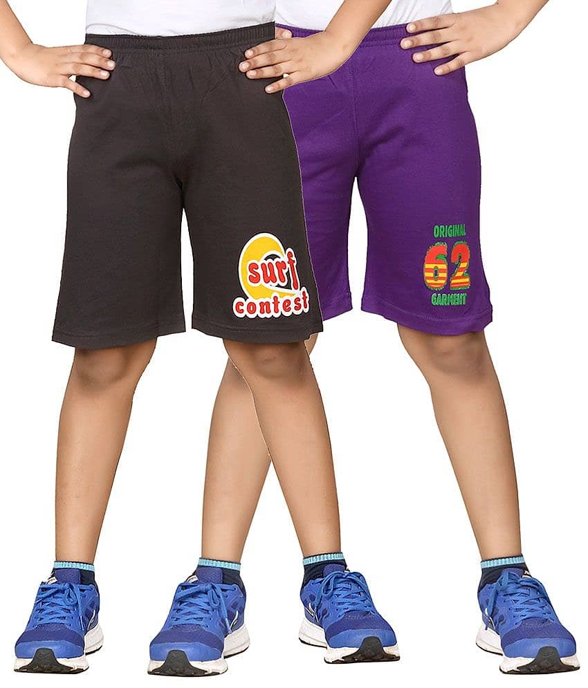 Dongli Pack of 2 Shorts For Boys ( Grey )