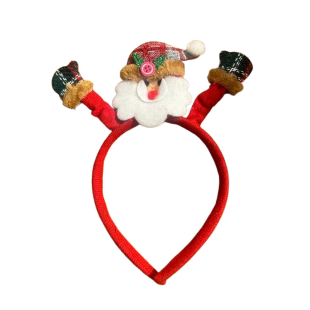 Christmas Santa Headband with Gloves & Bows  - 1PC