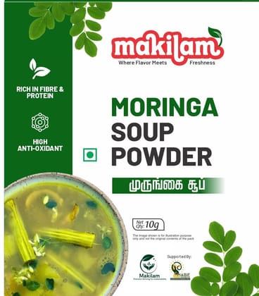 Makilam Moringa Soup Powder - Rich in Fibre & Antioxidants (10g)