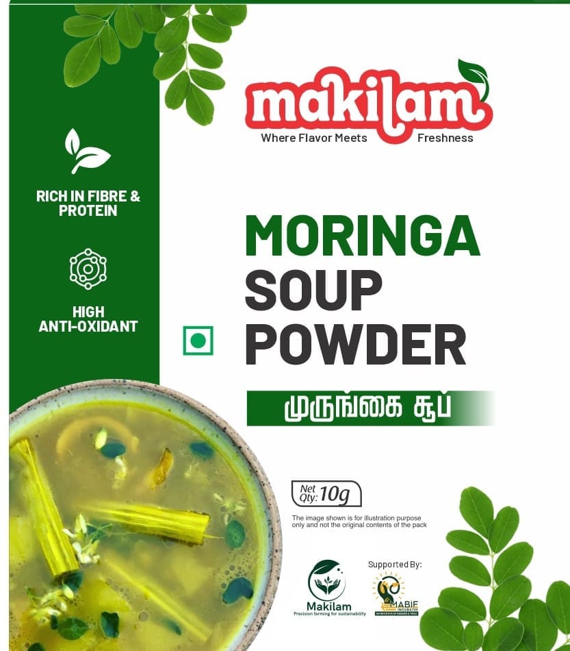 Makilam Moringa Soup Powder - Rich in Fibre & Antioxidants (10g)