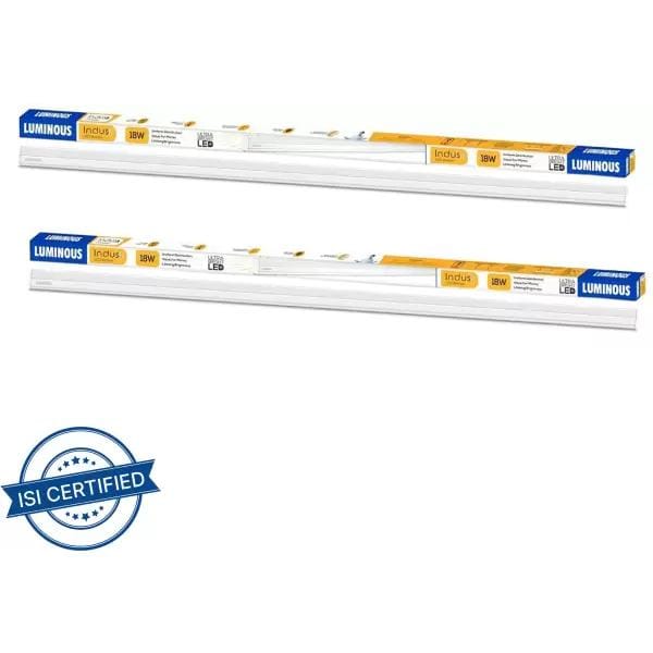 Luminous Indus 18W Straight Linear LED 18W Tube Light (White, Pack of 2)