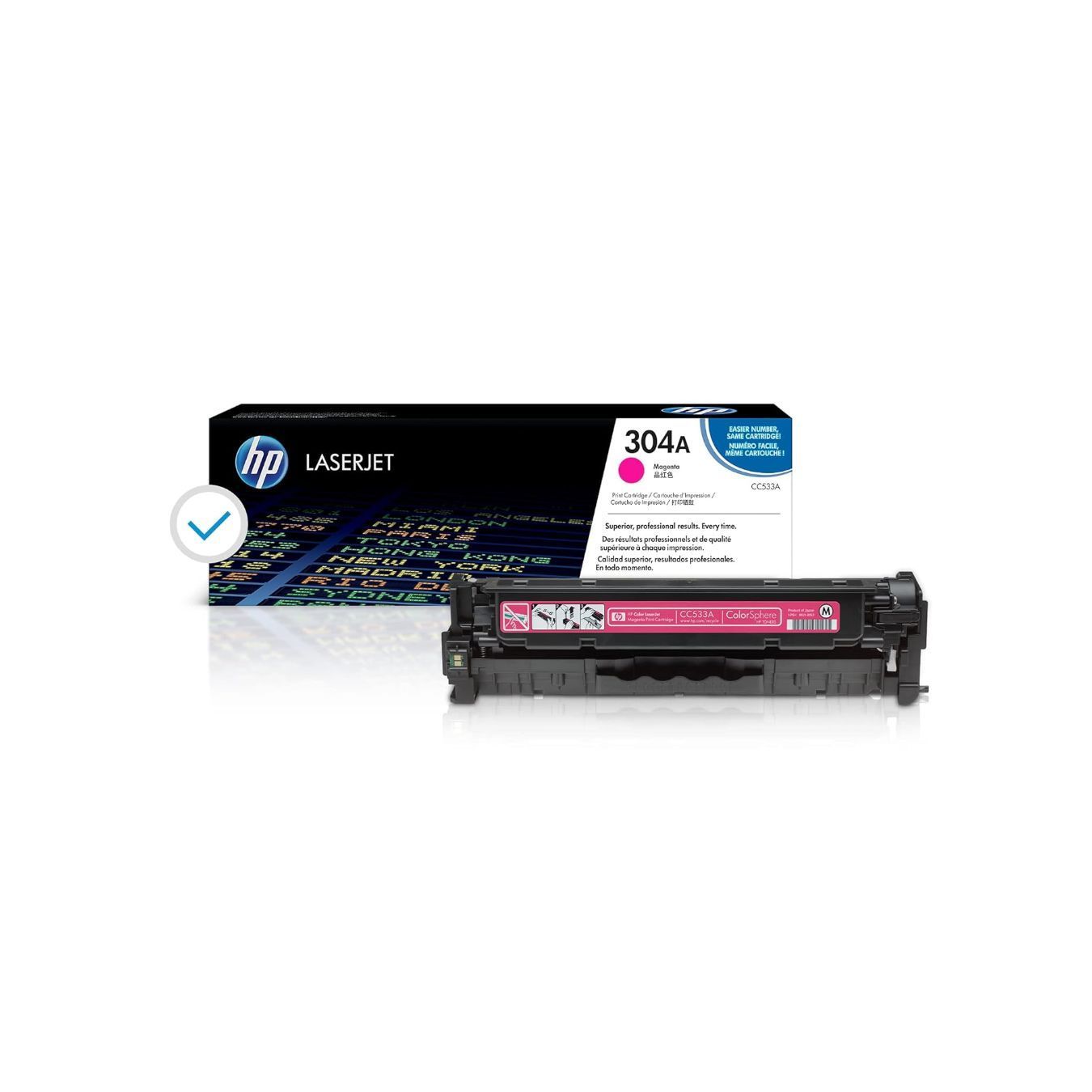 HP 304A Magenta Original LaserJet Toner Cartridge (CC533A)