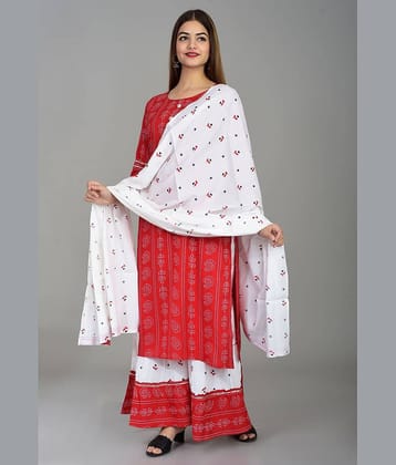 Lee Moda Rayon Kurti With Sharara And Gharara - Stitched Suit