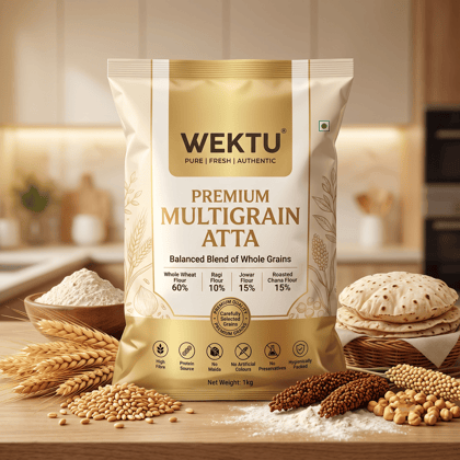 WEKTU Heritage Gold Multigrain Nutrition Blend Aata.