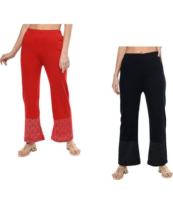 IndiWeaves Pack of 2 Woollen Straight Women's Palazzos ( Multicolor )