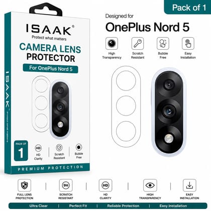 ISAAK Back Camera Lens Protector compatible for OnePlus Nord 5 (Pack of 1)
