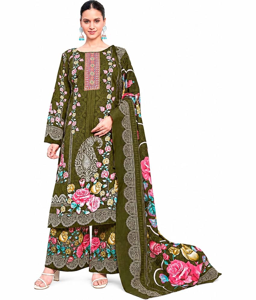 Tendisha Women's Crepe Unstitched Salwar Suit