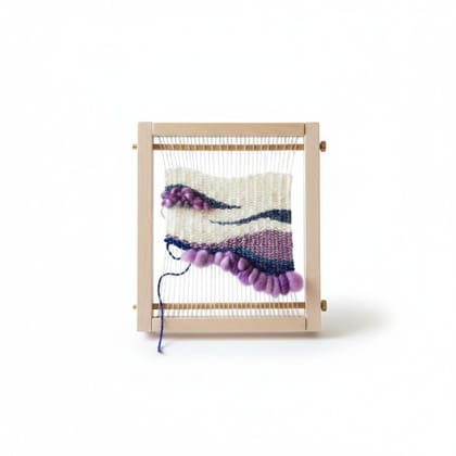 Artisanal Wooden Wall-Hanging Weaving Loom