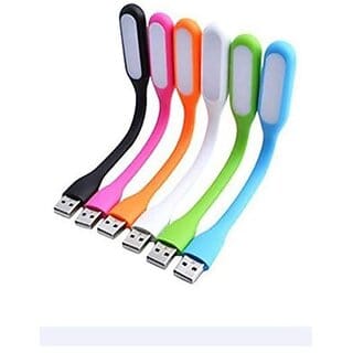 Combo Pack of 5 Piece Flexible Portable Bendable USB LED Lights for Your Laptop (Colour May Vary)