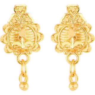 Allure Beautiful Earrings Princess Colorful Gold Plated Screw back  Earrings for women and Girls