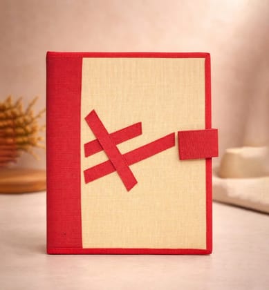 Handcrafted Jute File Folder – color and geametric print Handcrafted Jute File Folder – color and geametric print