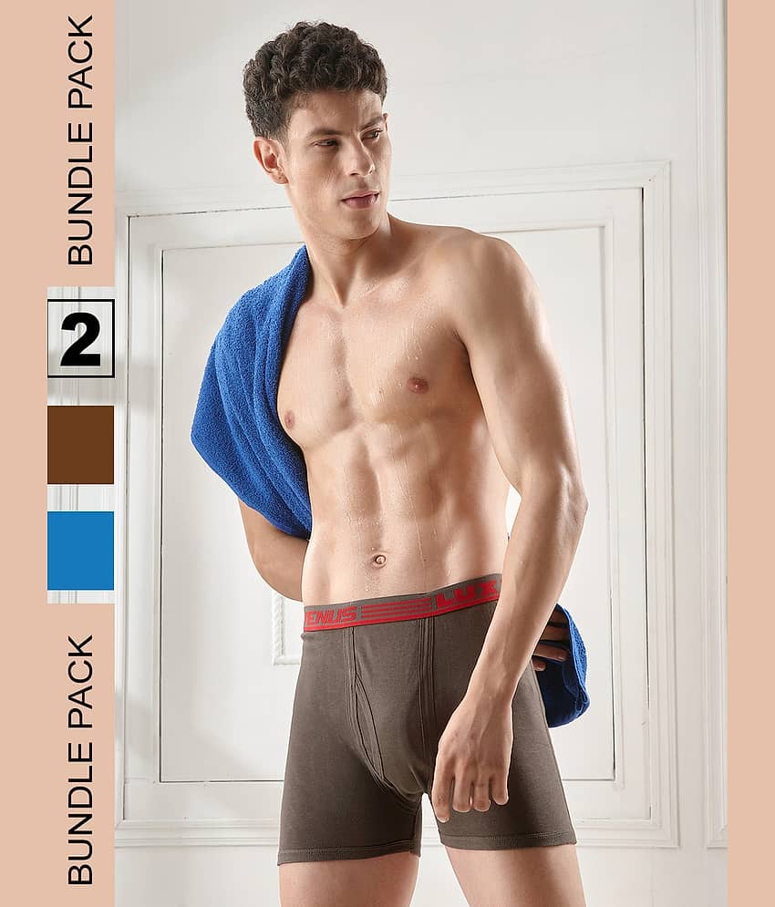 lux venus Pack of 2 Cotton Trunks For Men's ( Multicolor )