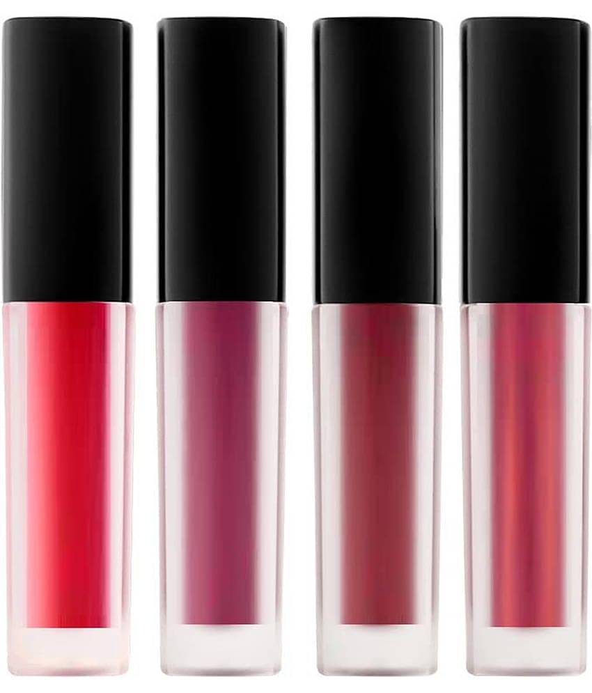 Lenon Mini Liquid Lipstick Red Pack of 4 12 mL