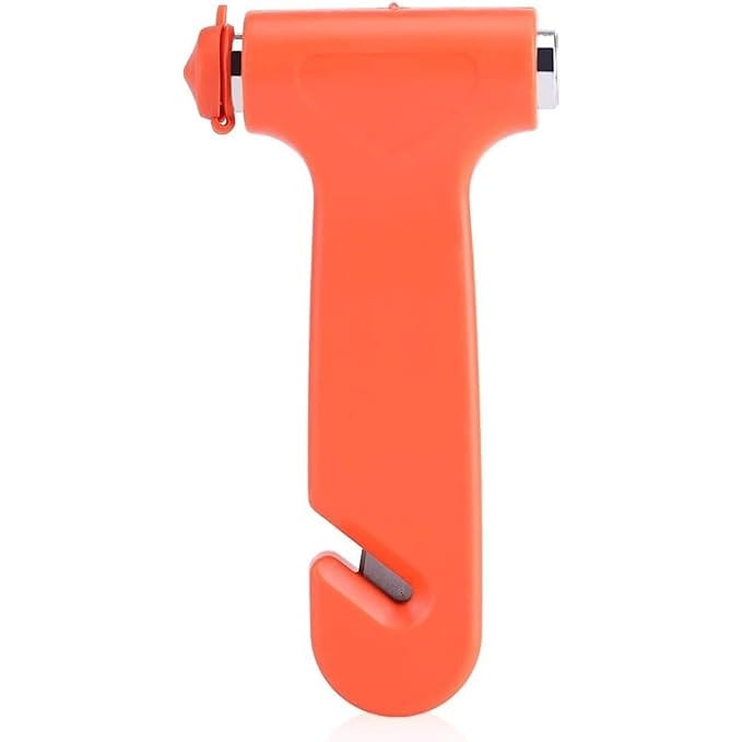 ATEVON Emergency Car Safety Hammer 2-in-1 Window Breaker and Seatbelt Cutter Tool for Vehicle Escape and Roadside Survival Use