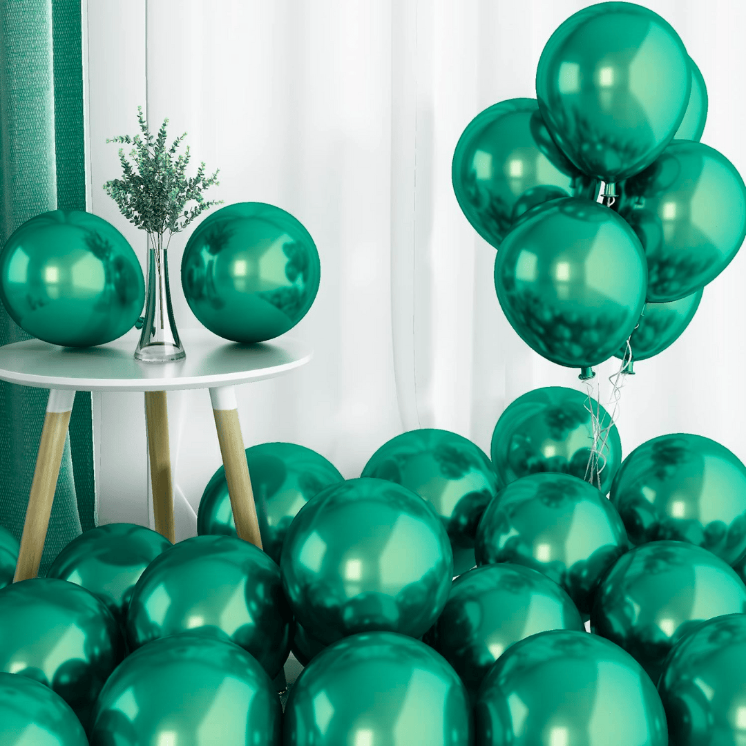Golden Chrome Balloon Latex / Rubber Balloons - 12 inches - Helium Quality - Bulk Pack - 50PC