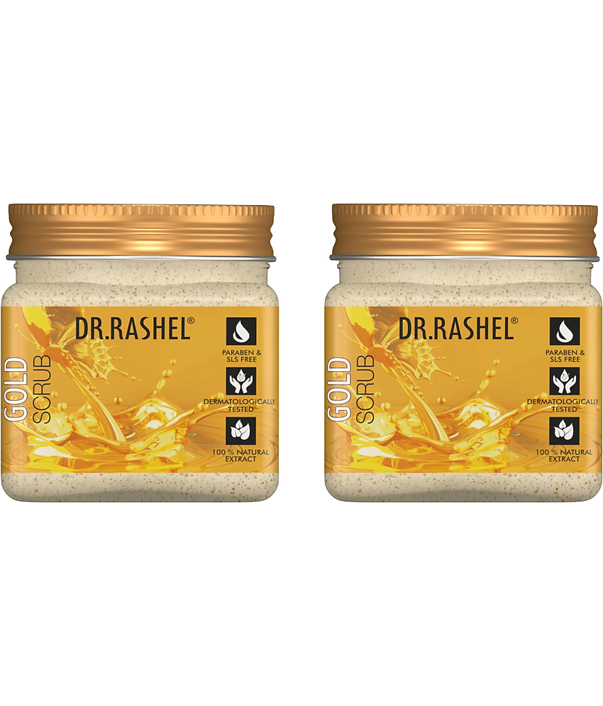 Dr.Rashel Gold Scrub,Gently Exfoliates And Adds Radiance,For All Skin Type,45 Ml (Pack of 2)