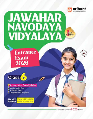 Arihant Jawahar Navodaya Vidyalaya Entrance Exam Guide 2026, Class 6, with Solved Papers and Latest Syllabus [Paperback] Arihant
