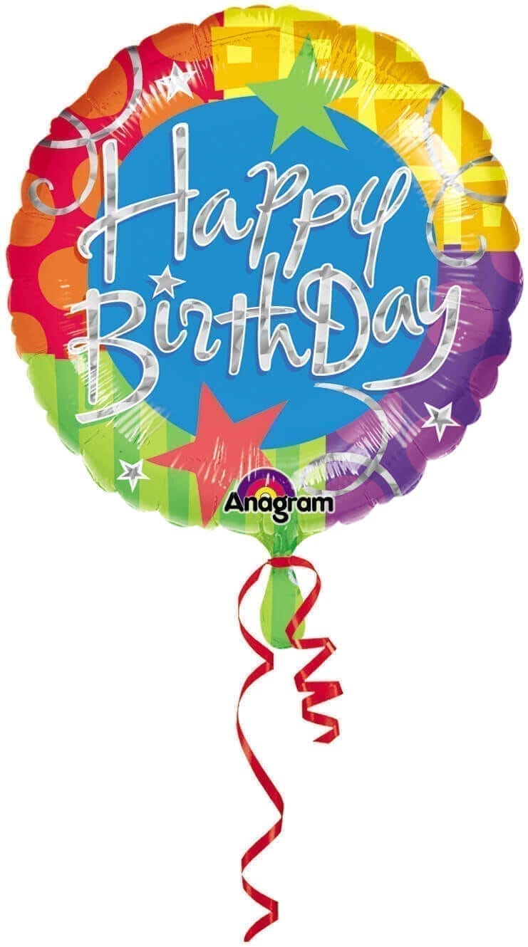 Wanna Party Prismatic Birthday Blitz Balloons 18in S60