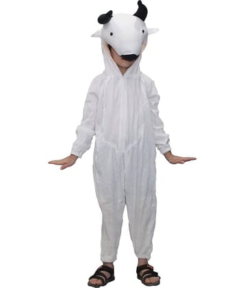 Kaku Fancy Dresses Cow Farm Animal Costume -Black & White, 7-8 Years, For Boys & Girls