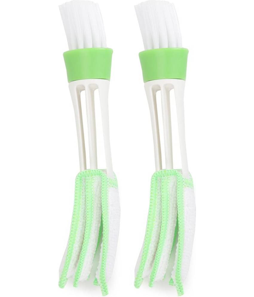 Mahek Accessories - Car Cleaning AC Window Brush Double Head Keyboard Clean Brush Multifunctional Auto Indoor Air-Condition Outlet Cleaning Tools for car accessories(Pack of 2)
