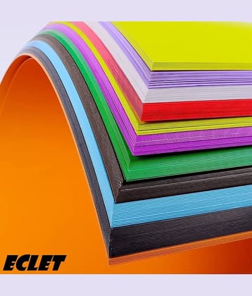 ECLET A4 100 Coloured Sheets (10 Sheets each color)Copy Printing /Art and Craft Paper Double Sided Coloured Origami Folding DIY Craft Smooth Finish use in Home, School, Office Stationery Children's Day Gift, Birthday Gift, Party Favors,christmas decor etc