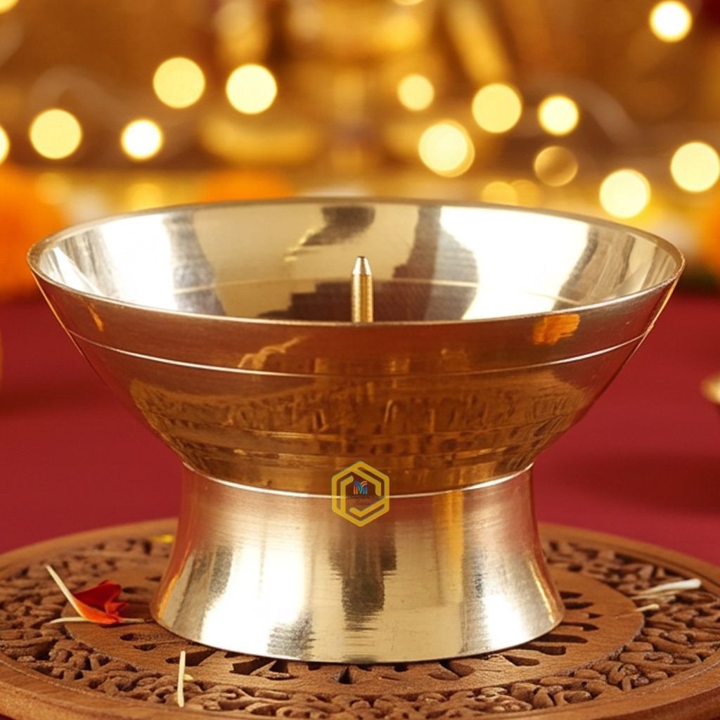 Brass Dhoopbatti Stand Incense Holder, Height : 1 Inch (ZMAS220 C)