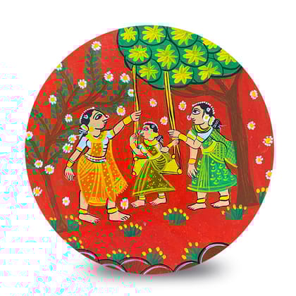 Cheriyal Painting on Round MDF DIY Kit by Penkraft