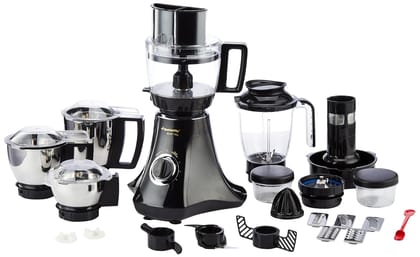 Butterfly Elektra 750 Watts Food Processor with 6 Jars & 9 Attachments | FPSS Technology (Food Processor Selective Speed) LED Indicator | Smart Grind & Store Jar | 7 Years Warranty for Motor | Black Butterfly Elektra 750 Watts Food Processor with 6 Jars 