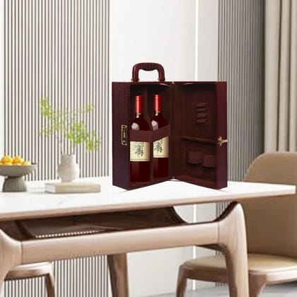 Premium Leather Wine Gift Box Case