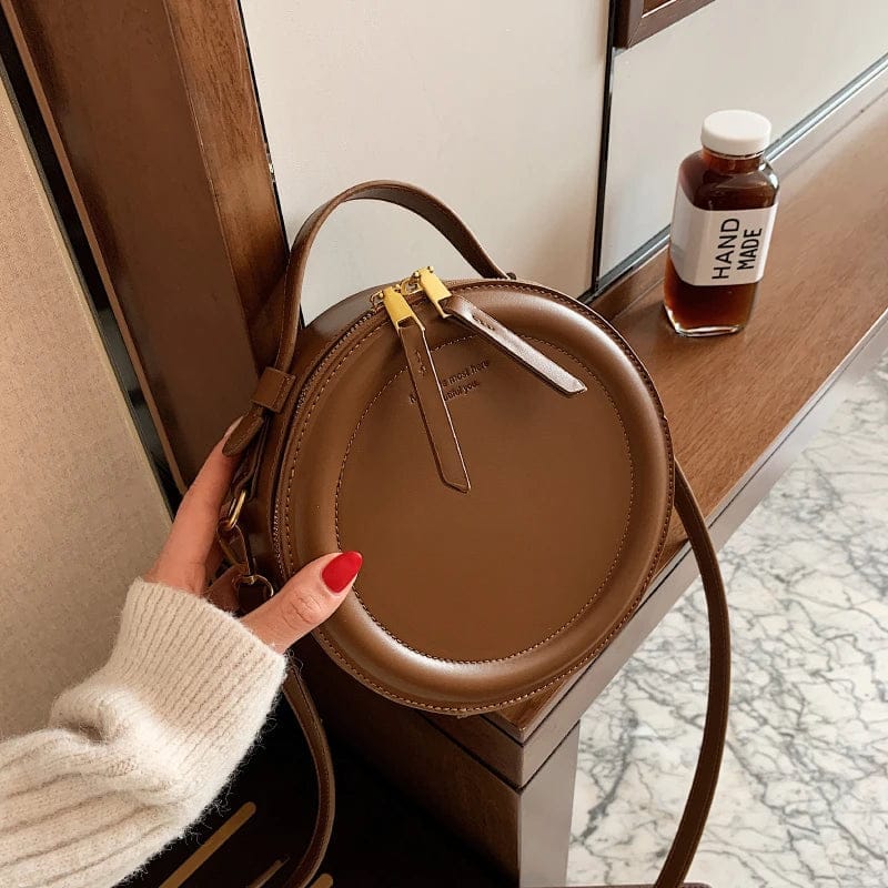 New Arrivals Ladies Round Messenger Handbags Luxury Purses Lady Crossbody Leather Hand Bags For Women