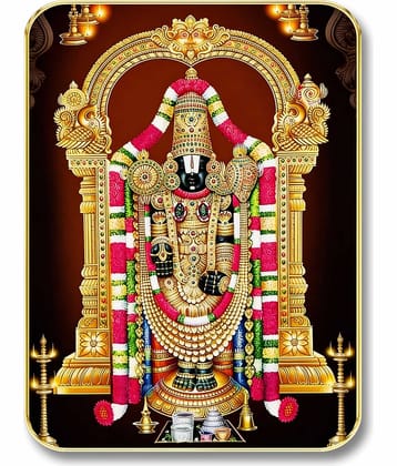 Livin'luxe Tirupati Balaji Venkateswara MDF Wall Art with Table Top Stand & Hole