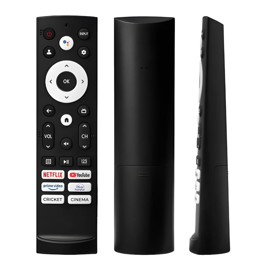 K2ORA Remotes Fit for VU Cinema GloLED 4k Smart LED Google/Android TV Remote Control Non-Voice (Without Bluetooth) Compatible with Hotstar, Prime OTT Hotkeys Remote Controller Black