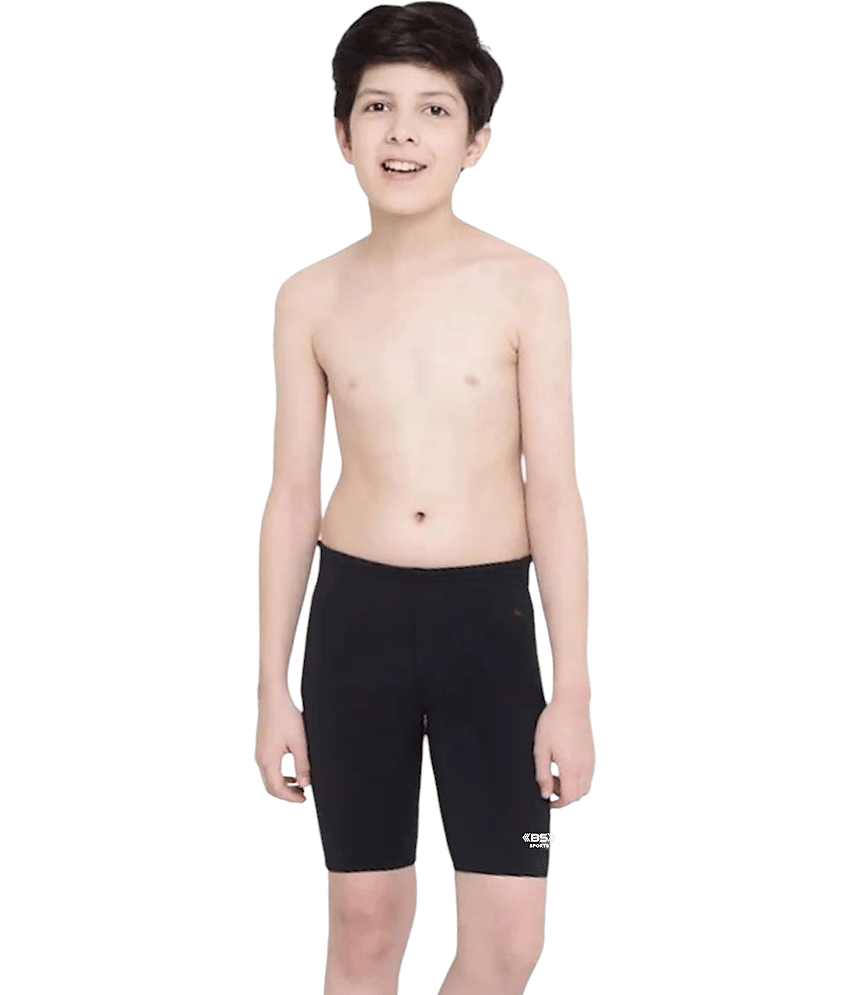 B.S sports wear Boys Swimming Shorts ( Pack of 1 , Black )