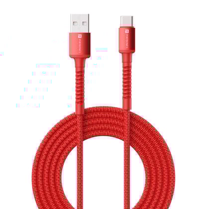 Portronics Konnect X - 6A USB to Type C 2m High-quality Nylon Braided, Fast Charging & Data Sync, 2 Meter Portable Cable