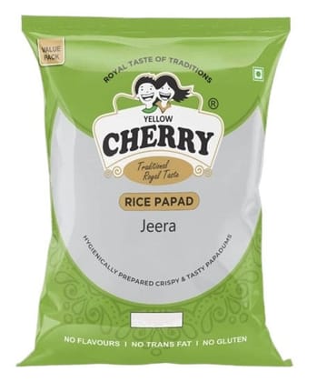 Yellow Cherry Jeera Rice Papad, 200 gm