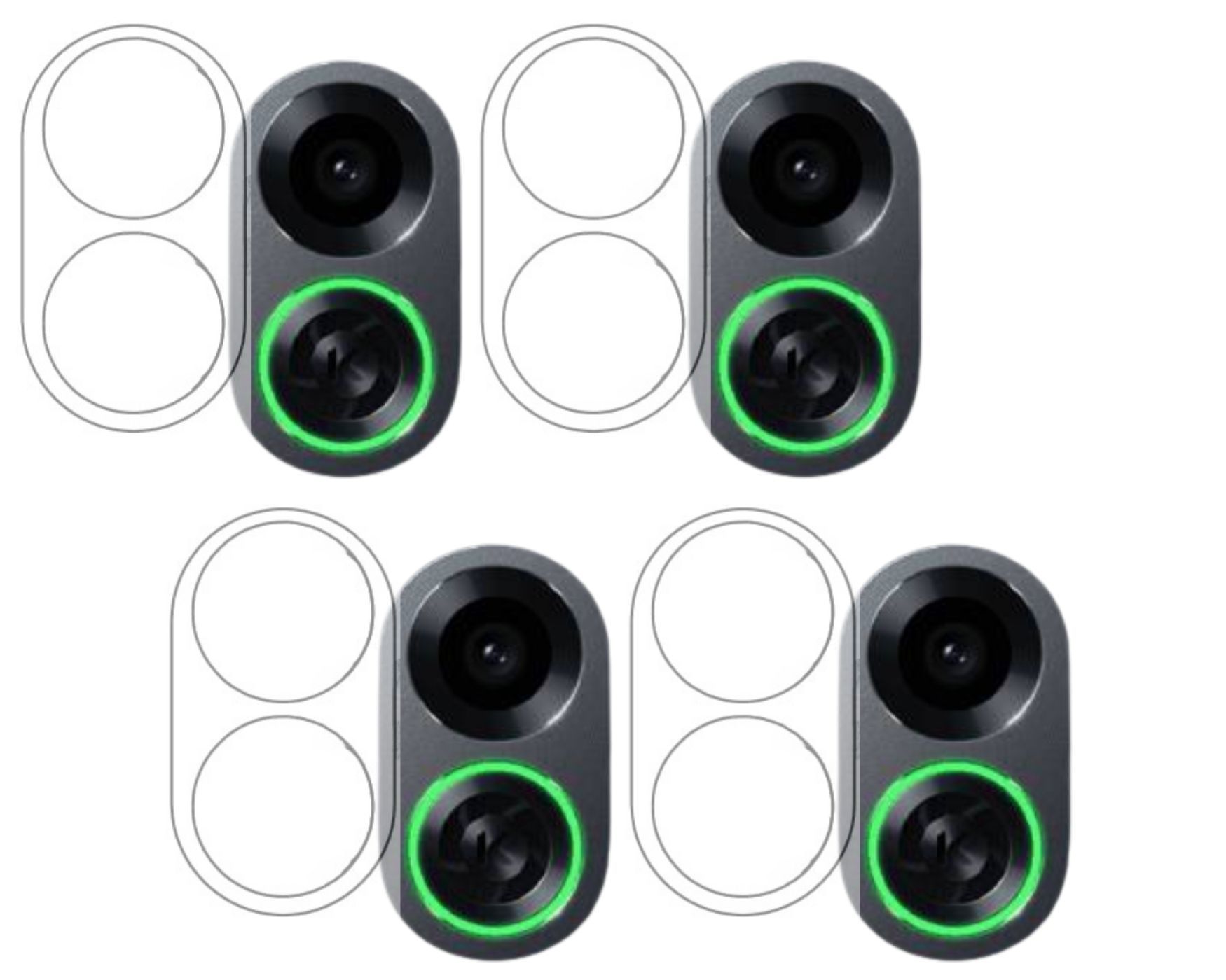 ISAAK Back Camera Lens Protector compatible for OPPO K13 Turbo Pro (Pack of 4)